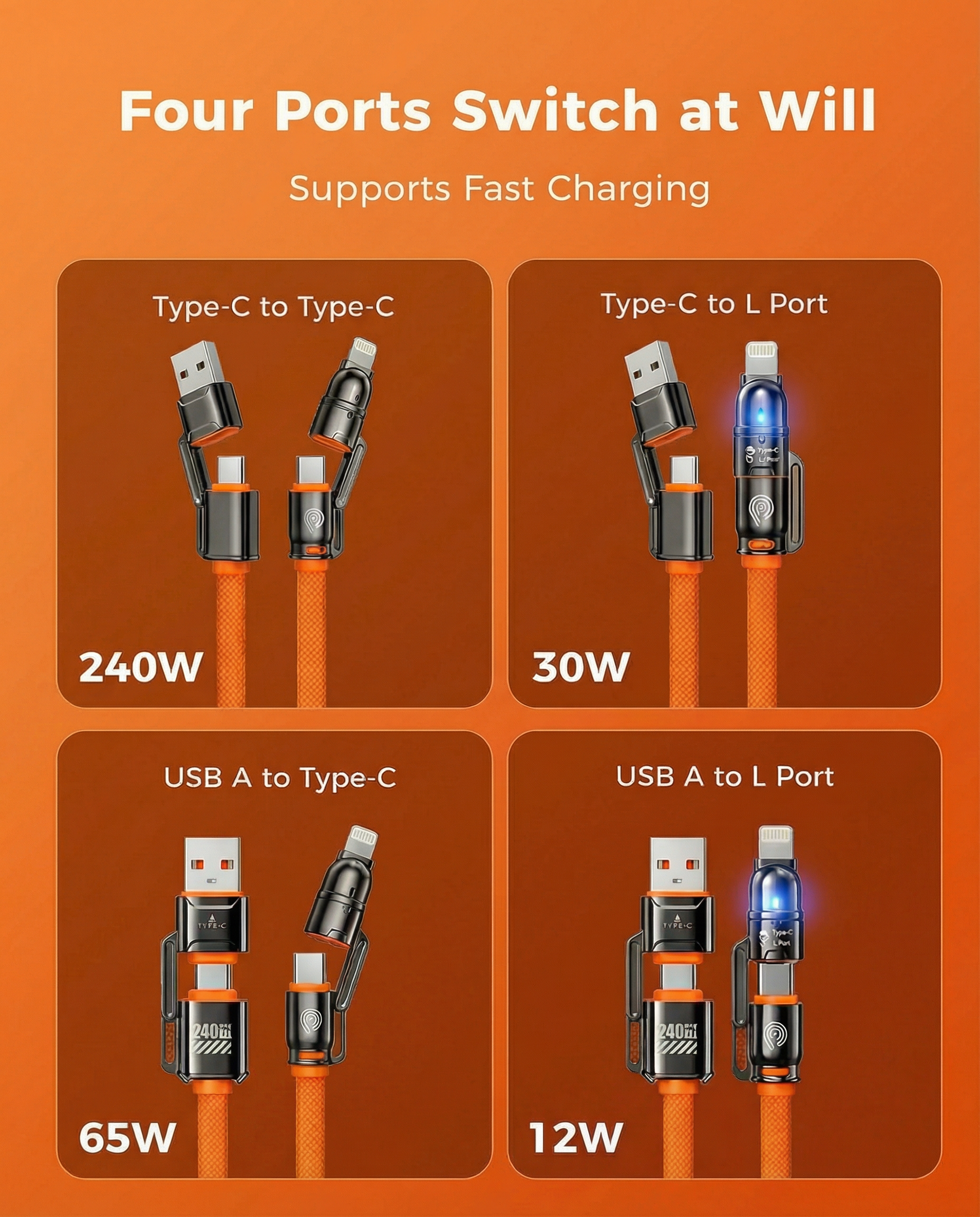 Hyperloq™ NeoCable Pro 240W Καλώδιο